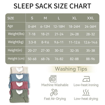 BubblePanda Sleep Sack | Supersoft Bamboo Toddler Sleeping Bag 24-36 Months | 1.0 Tog Breathable Design