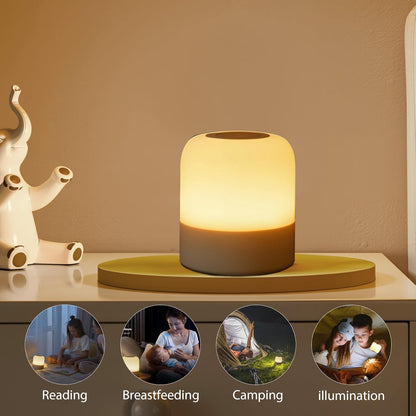 Skiennix Portable Baby Night Light - Rechargeable Dimmable LED Egg Lamp | 3 Colors for Nursery