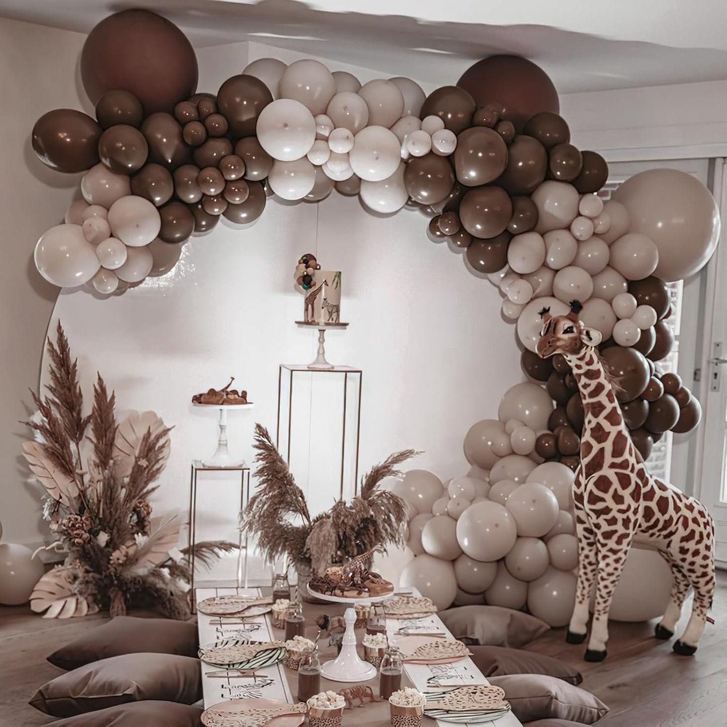 PartyWoo Dark Brown Balloons - 50pcs 12 Inch Latex Helium Balloons for Fall-Themed Celebrations