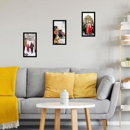 JCJMY 6x11 Picture Frame - Black Wall Mount & Tabletop Display | Shatter-Resistant Plexiglass