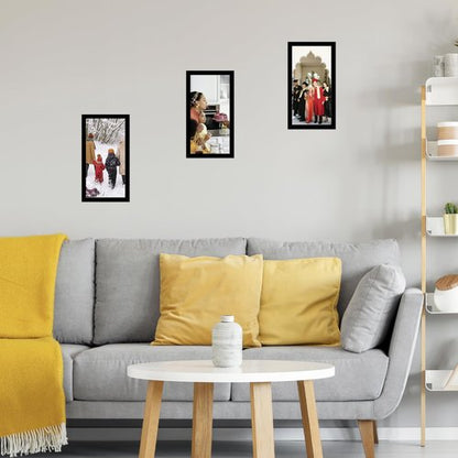 JCJMY 4x8 Picture Frame Black for Wall Hanging or Tabletop, Wall Mounting Horizontally or Vertically, 4 x 8 Wall Gallery Poster Photo Frame with Shatter Resistant Plexiglass, Black