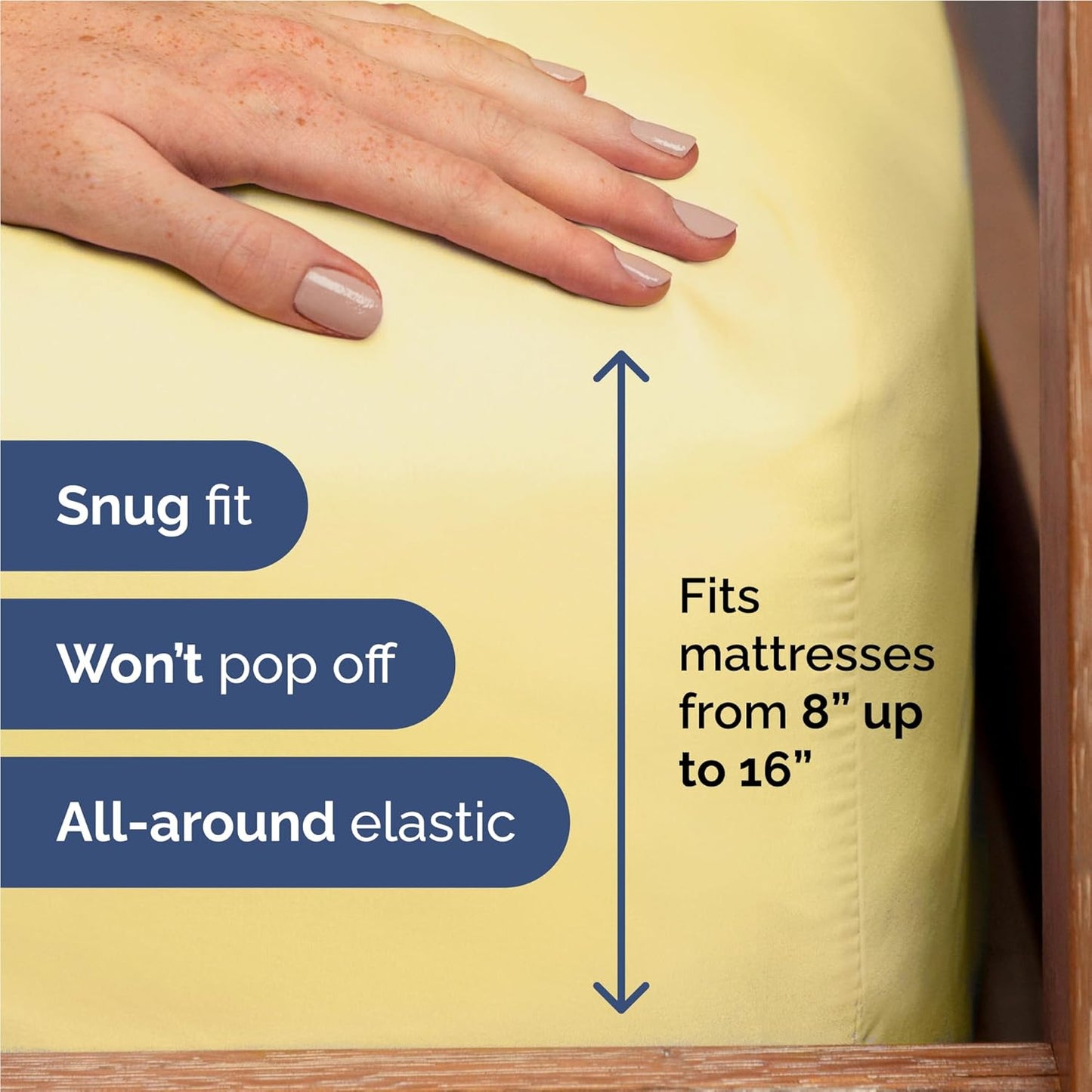 Skiennix Twin XL Sheet Set - Comfy Cooling Bed Sheets - Ultra-Soft, Deep Pockets, Wrinkle-Free - Yellow
