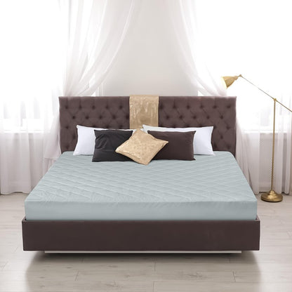 Utopia Bedding Quilted Fitted Mattress Pad, Twin Size, Elastic Fitted Mattress Topper Protector and Cover with Deep Pocket Stretches up to 16 Inches, Machine Washable (Light Grey)