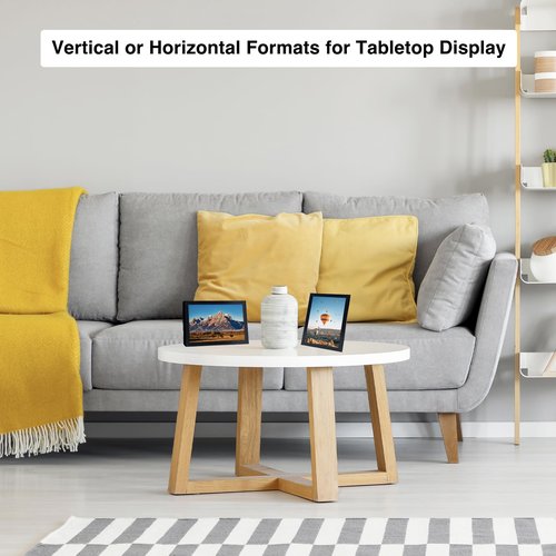 JCJMY 5x6 Picture Frame Black for Wall Hanging or Tabletop, Wall Mounting Horizontally or Vertically, 5 x 6 Wall Gallery Poster Photo Frame with Shatter Resistant Plexiglass, Black