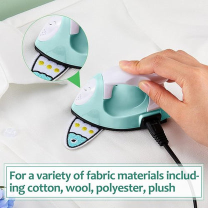 Honoson Mini Craft Iron - Portable Heat Press for DIY Projects | Tiny Flatiron with Charging Base (Mint Green)