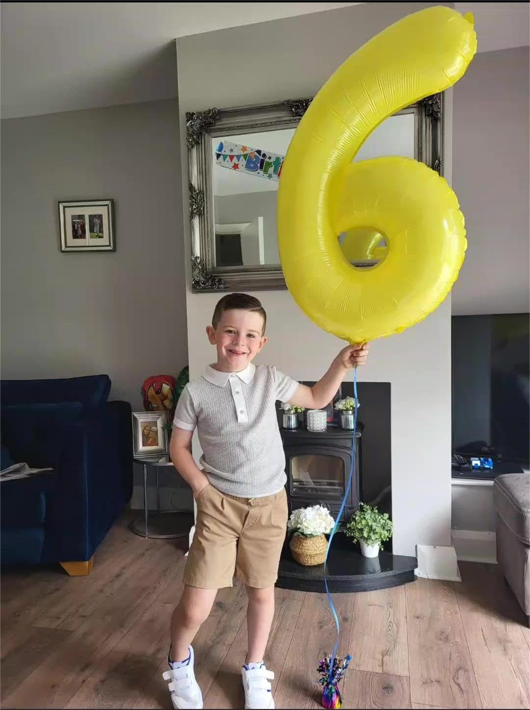 Yellow 3 Balloon - 40 Inch Number Balloon for 3rd Birthday Decorations | Kids & Women Party Supplies