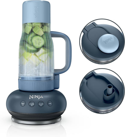 Ninja Blendboss™ Personal Blender - Smoothies & Frozen Drinks | 26oz Travel Tumbler with Leak-Proof Lid & Auto-iQ Technology | Cyberspace