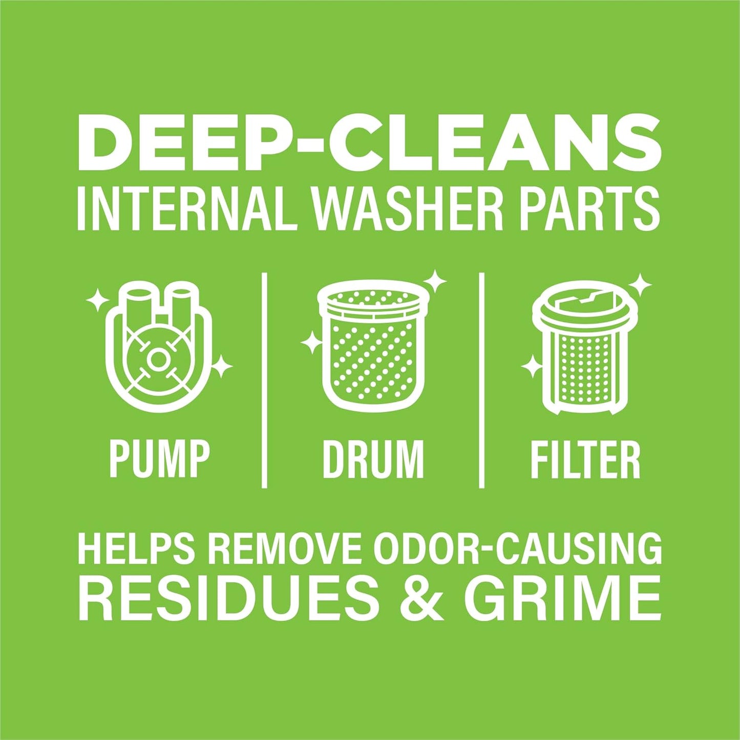 Affresh Washing Machine Cleaner - Eliminate Odor Causing Bacteria & Grime | 5 Time Release Tablets, 5 Month Supply
