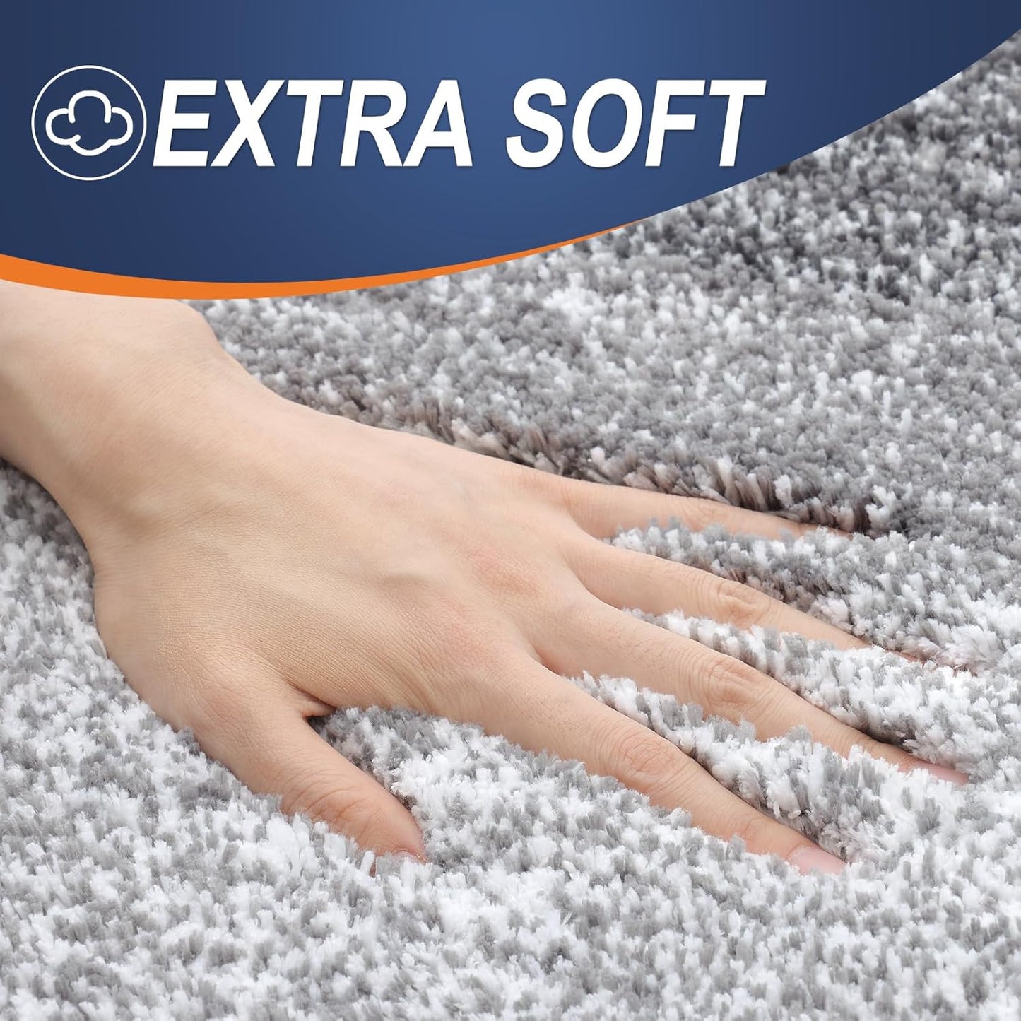 OLANLY Bathroom Rugs - Extra Soft Microfiber Mat 47x32 | Quick Dry, Machine Washable, Grey