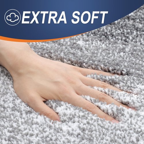 OLANLY Bathroom Rugs Mat 24x16, Extra Soft Absorbent Microfiber Bath Rugs, Rubber Backing, Quick Dry, Machine Washable Bath Mats for Bathroom Floor, Tub and Shower, Home Decor Accessories, Grey