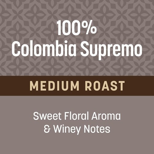 Don Francisco's Colombia Supremo Coffee Pods - 100% Arabica, Medium Roast, 55 Count, Keurig Compatible