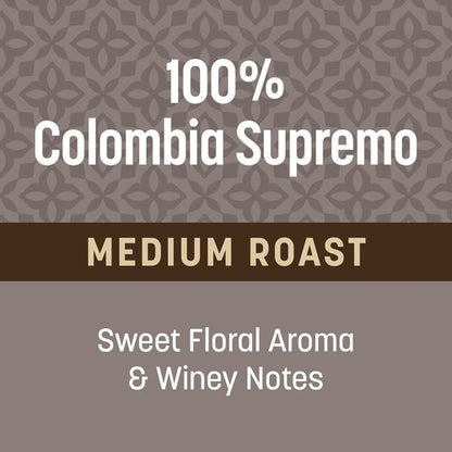 Don Francisco's Colombia Supremo Coffee Pods - 100% Arabica, Medium Roast, 55 Count, Keurig Compatible