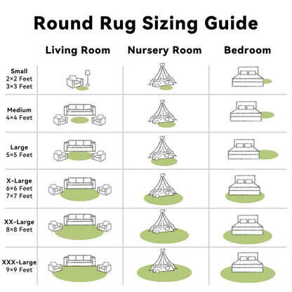 OLANLY Grass Green Round Rugs for Bedroom - Machine Washable, 4 ft Circle Area Rugs for Living Room, Soft and Fluffy Shaggy Carpet for Teen Girls and Boys, Nursery Rooms, Dorms, Home Decor Aesthetic