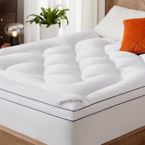 BEDLORE Queen Mattress Topper - Thick Pillow Top for Back Pain Relief | Soft Mattress Pad with Deep Pockets (6-18 Inch)