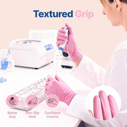 Schneider Nitrile Exam Gloves - 4-Mil Disposable Medical Gloves | Latex-Free & Powder-Free, Food Safe