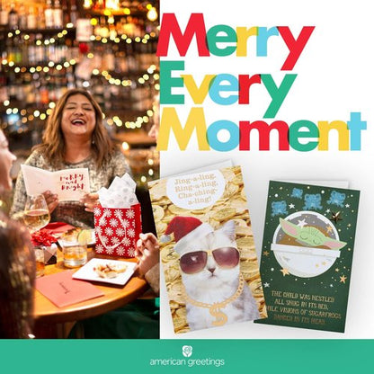 Kathy Davis 36-Count Dessert Plates - 7-Inch Christmas Party Supplies by American Greetings