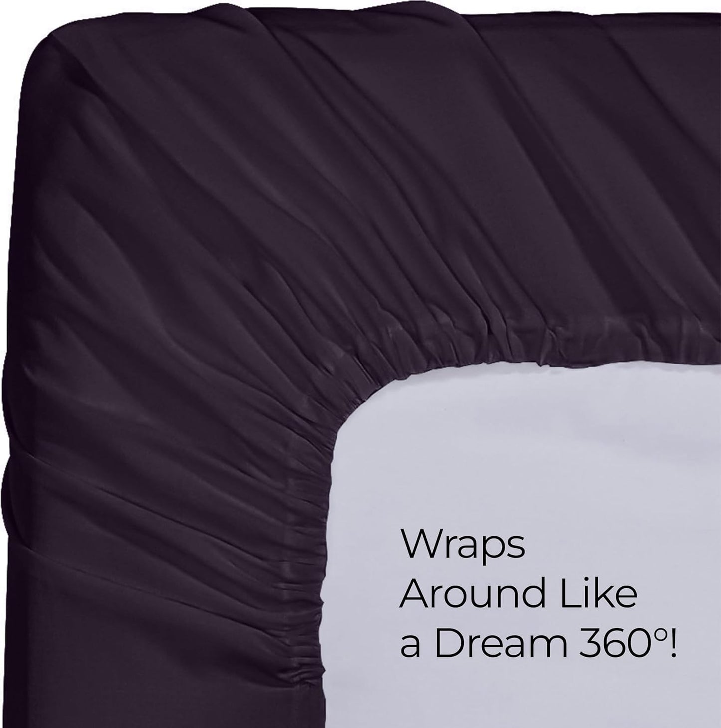 Utopia Bedding Twin Fitted Sheet - Soft Microfiber with Deep Pockets - Fade Resistant - Purple