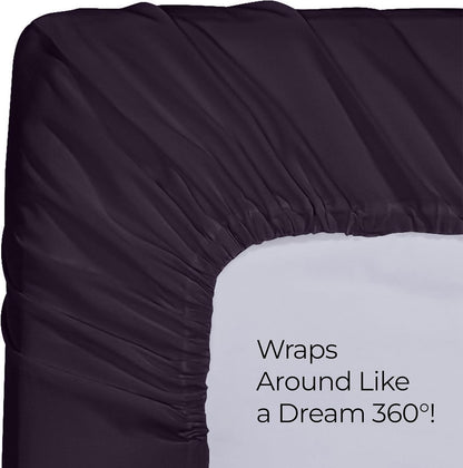 Utopia Bedding Twin Fitted Sheet - Soft Microfiber with Deep Pockets - Fade Resistant - Purple