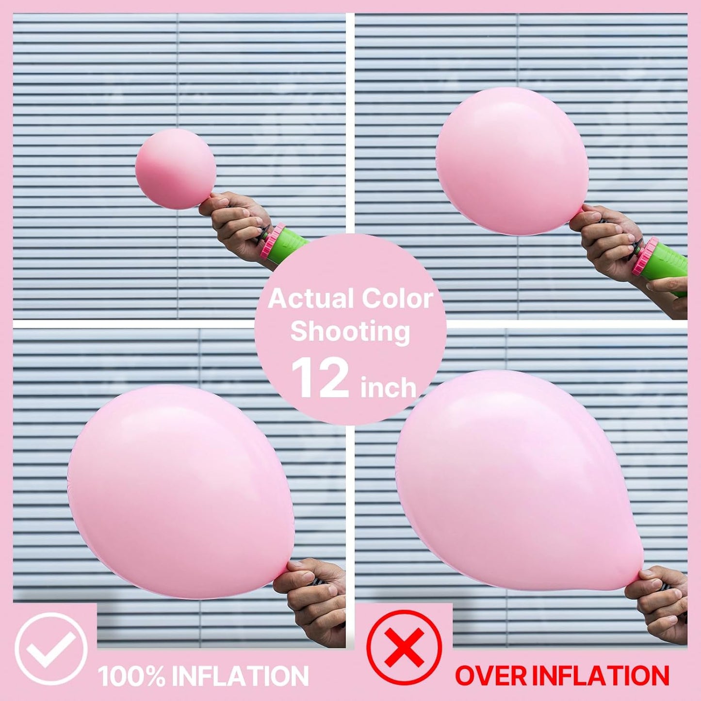 PartyWoo Light Pink Balloon Arch Kit - 140pcs in Various Sizes for Baby Showers & Birthdays | Pastel Pink Decor