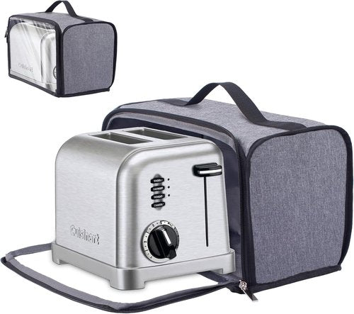 Cuisinart Toaster Cover - Dustproof Protection for 2-Slice Wide Slot Toasters | Zipper Closure