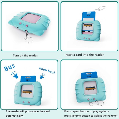 Lapare Audible Learning Toy - Engaging Music & 520 Sight Words Flash Cards for Toddlers Ages 1-5