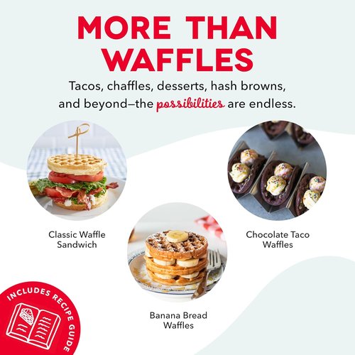 Dash Mini Waffle Maker | Compact Electric Iron for Creative Treats - Easy-to-Clean Nonstick Surface - Silver