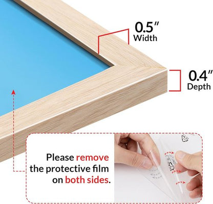 LaVie Home 5x7 Picture Frame - Classic Oak Design with HD Plexiglas | Vertical & Horizontal Display
