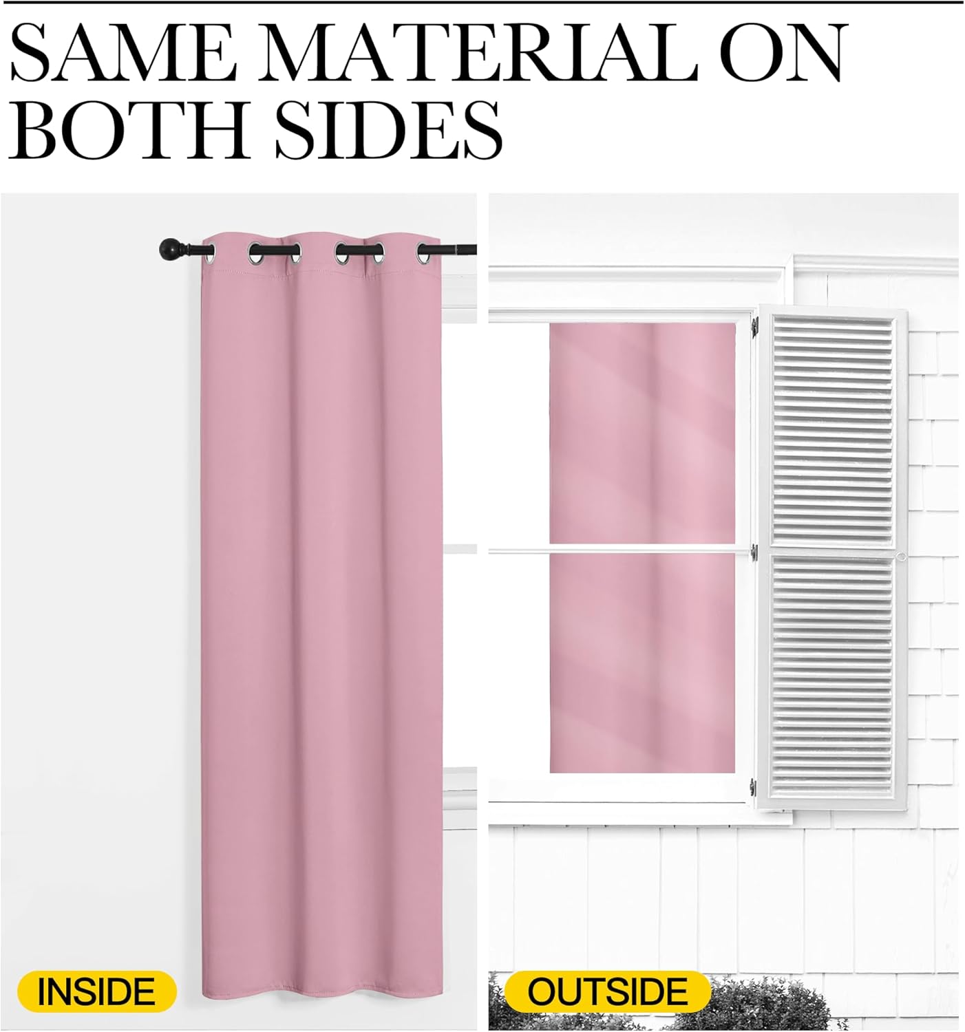 NICETOWN Crystal Pink Blackout Curtains - 120" Long, 55" Wide | Sound Reducing & Heat Blocking Panels (2 Pieces)