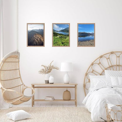 JCJMY 11x15 Picture Frame - Rustic Brown Wall Hanging Frame with Shatter-Resistant Plexiglass