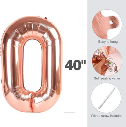 Regine Switzerland 40-Inch Rose Gold Number 15 Balloon - Perfect for 15th Birthday Celebrations & Photo Props