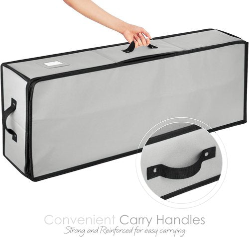 Hearth & Harbor Wrapping Paper Storage Container - Tear-Proof Christmas Gift Wrap Organizer | Holds 22 Rolls, Silver