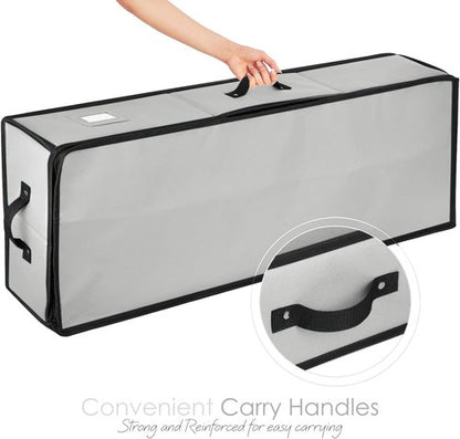 Hearth & Harbor Wrapping Paper Storage Container - Tear-Proof Christmas Gift Wrap Organizer | Holds 22 Rolls, Silver