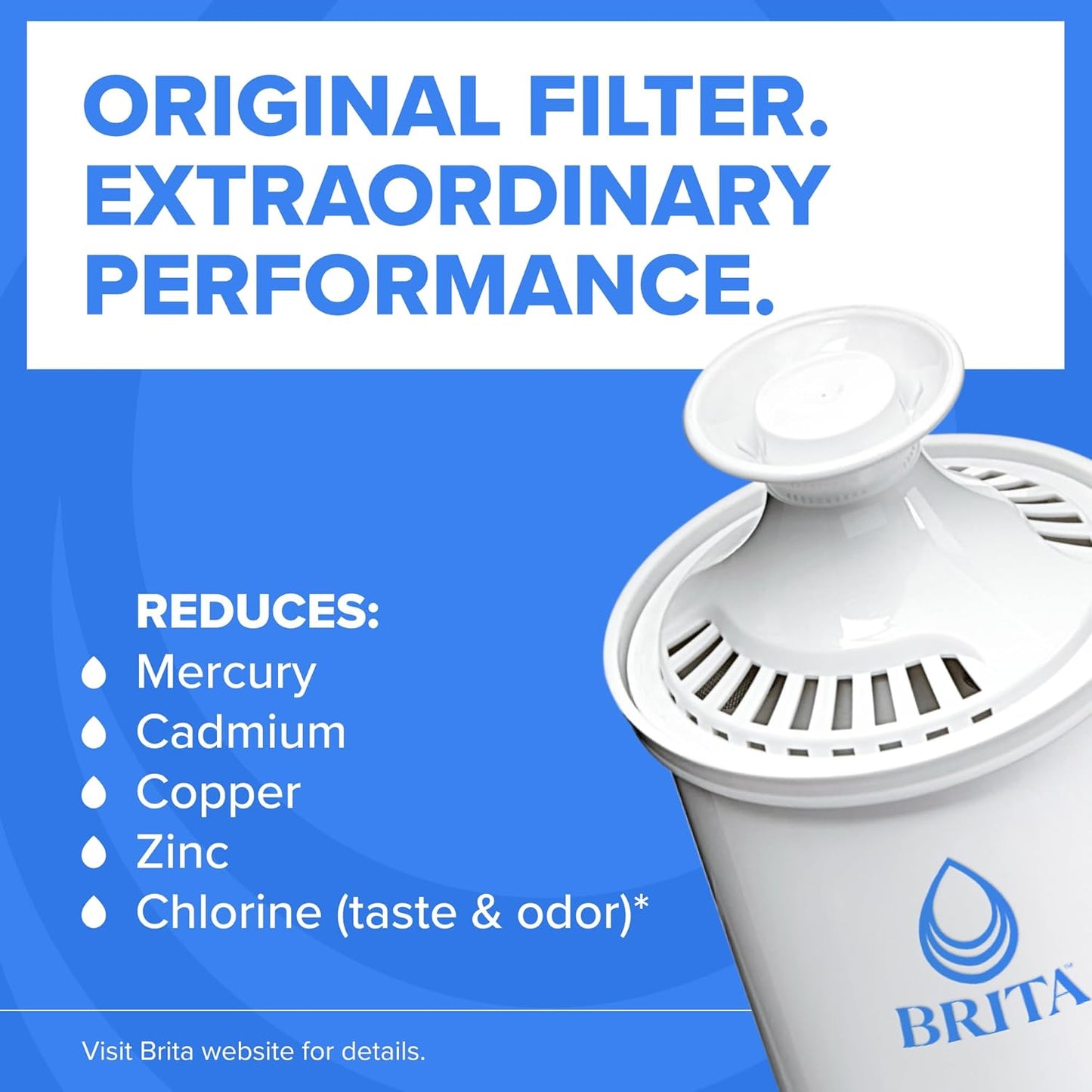 Brita UltraMax Water Dispenser - BPA-Free 27-Cup Capacity, Reduces Copper & Mercury, Includes 1 Filter