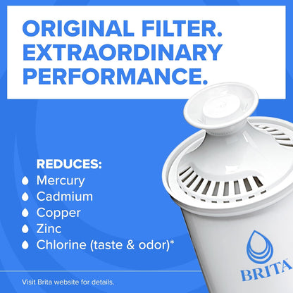 Brita UltraMax Water Dispenser - BPA-Free 27-Cup Capacity, Reduces Copper & Mercury, Includes 1 Filter
