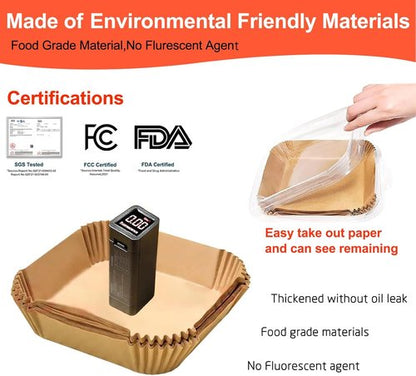 Air Fryer Liners | Disposable Parchment Paper for Instant Pot Vortex Plus 6QT - 200 Pcs