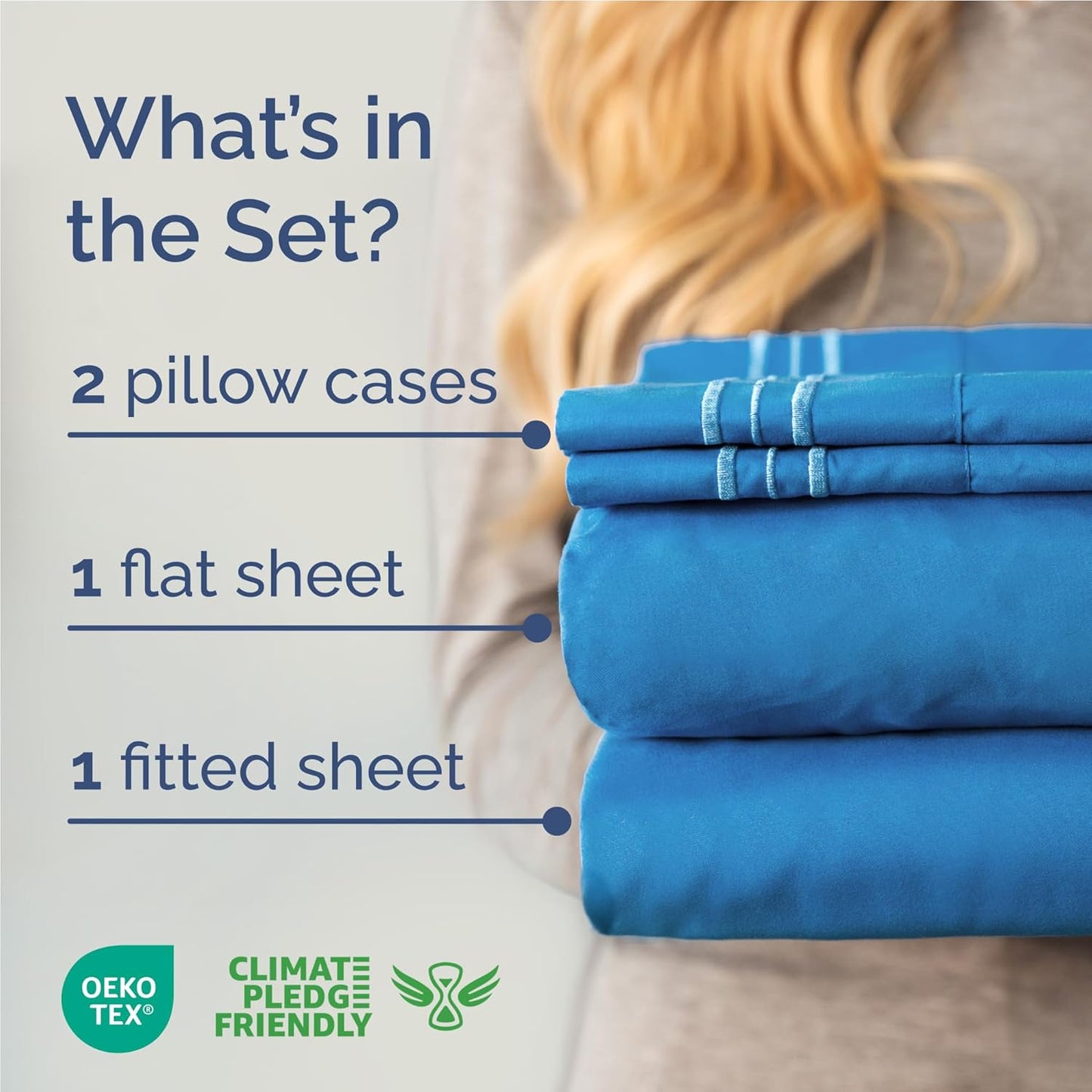 Royal Blue Full Size 4-Piece Sheet Set | Comfy, Breathable & Cooling Hotel Luxury Bedding - Deep Pockets, Soft & Wrinkle-Free