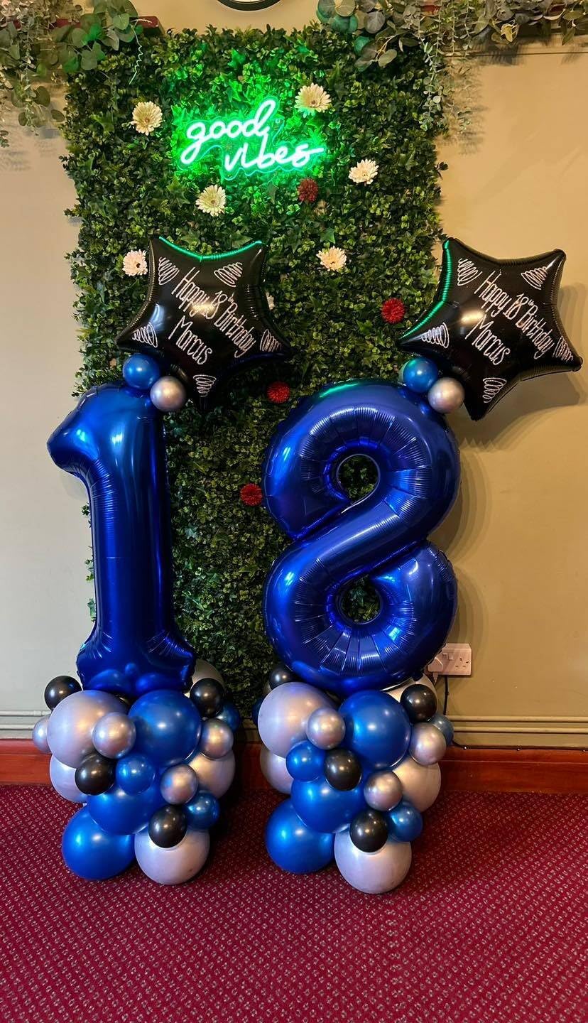 Number 5 Balloon by Night Blue - 40 Inch Giant Foil Balloon for 5th Birthday Party Decorations