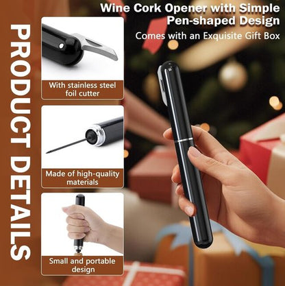 Manual Wine Opener with Foil Cutter Pack of 3- NUCOKRS Air Pumps 3 to 7 Open Corkscrew, Effortless & No Damage to Cork, Accessories Gift for Lovers