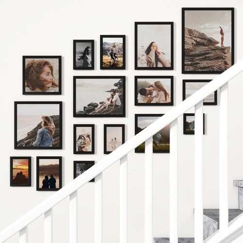 Heimlove 8x10 Picture Frame Set of 5,Black Photo Frames Display 8"x10" Pictures,Picture Frames 8x10 Wall Gallery Collage Tabletop or Wall Mount,Poster Frame Display for Certificate Document