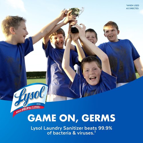 Lysol Laundry Sanitizer - Bacteria Odor Eliminator Detergent Additive | Crisp Linen, 90oz