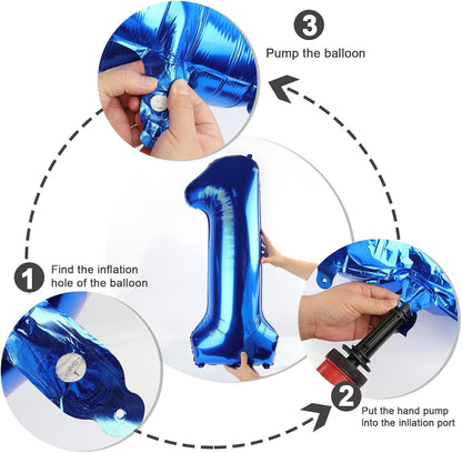 Skiennix 14 Inch Dark Blue Foil Balloon Numbers - Large 40 Inch Birthday & Wedding Decor