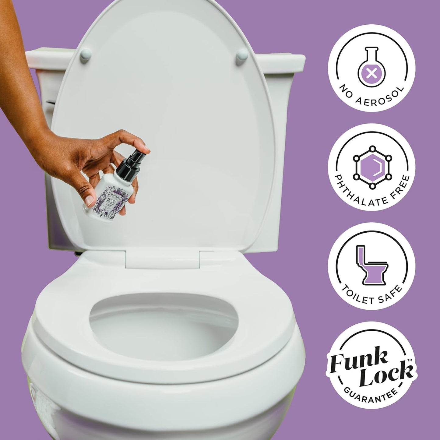 Poo-Pourri Before-You-Go Toilet Spray - Lavender Vanilla, 2 Fl Oz | Essential Oil Bathroom Deodorizer, TSA Approved