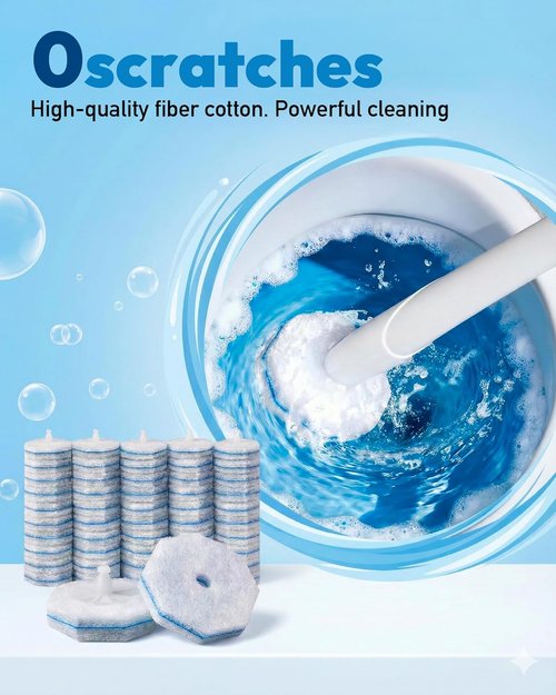 Clorox Toilet Wand Refills - 50 Count Disposable Heads for Deep Cleaning | Instant Foam