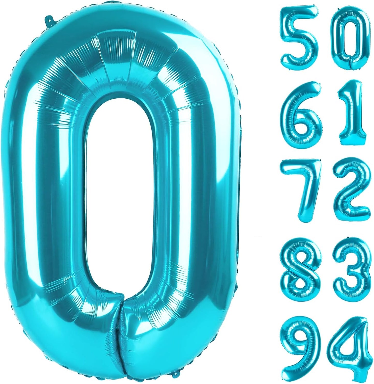 Blue 40-Inch Number Balloon - Celebrate Milestones with Vibrant Blue Birthday Decorations