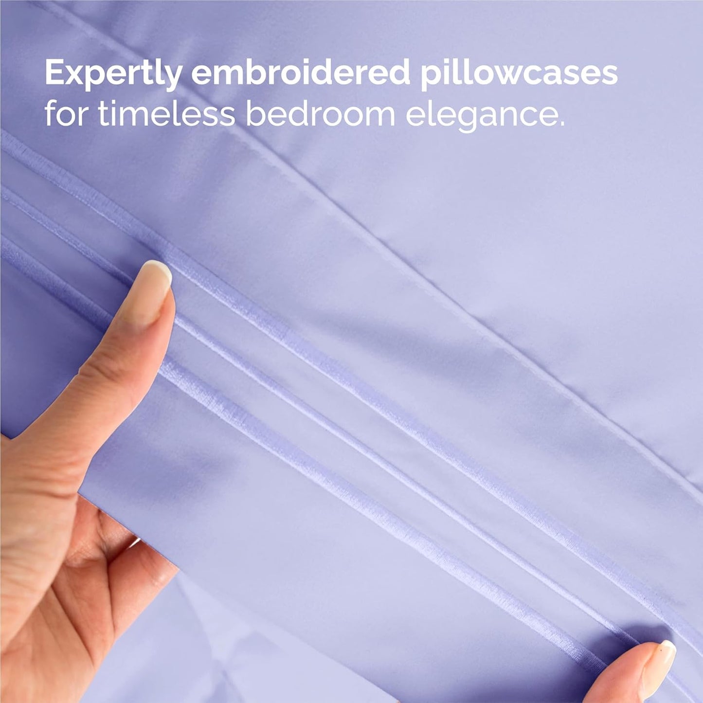 Split King Size 5-Piece Sheet Set | Comfy Breathable Cooling Bed Sheets - Luxury Lavender Bedding with Deep Pockets
