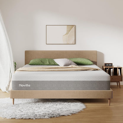 Novilla King Mattress - 10 Inch Gel Memory Foam for Cool Comfort & Pressure Relief | Medium Plush