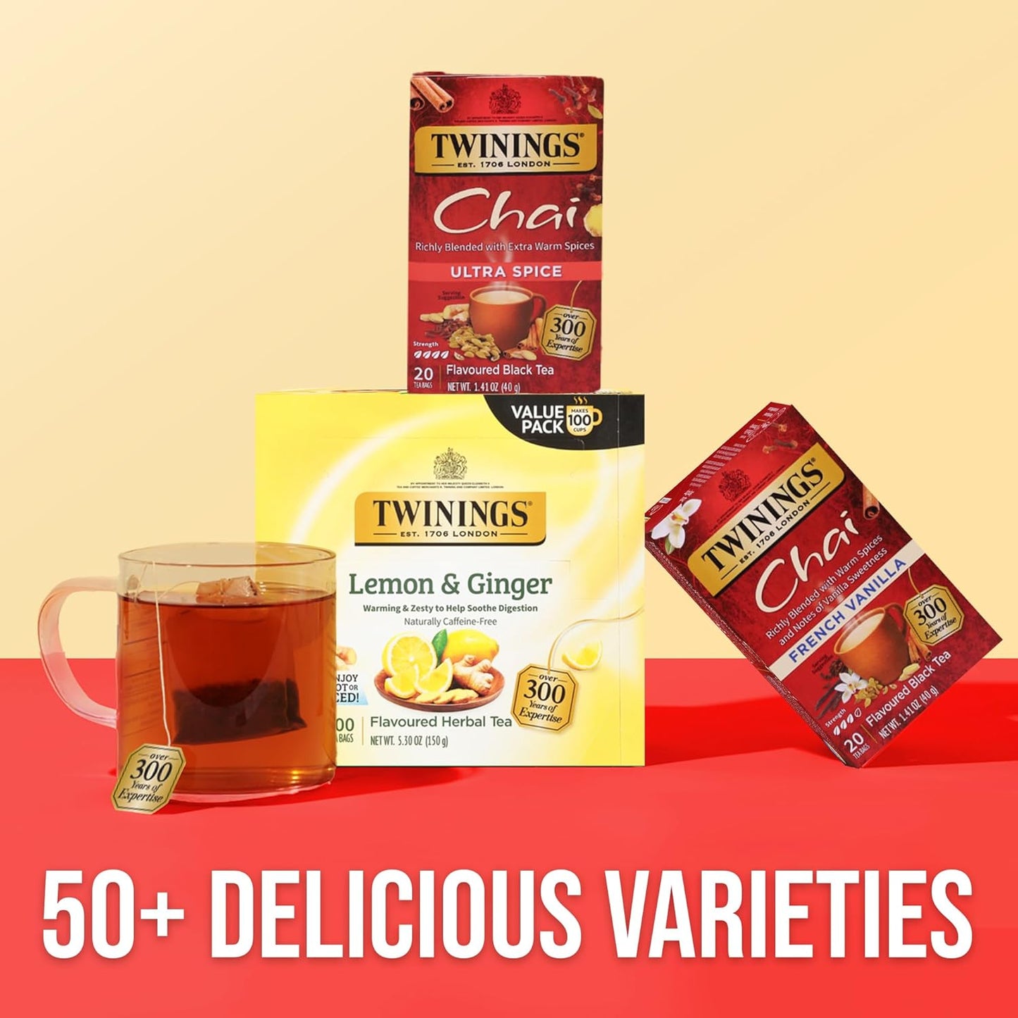 Twinings Ultra Spice Chai Tea - Aromatic Blend for Invigorating Flavor - 1.41 oz, 20 Count