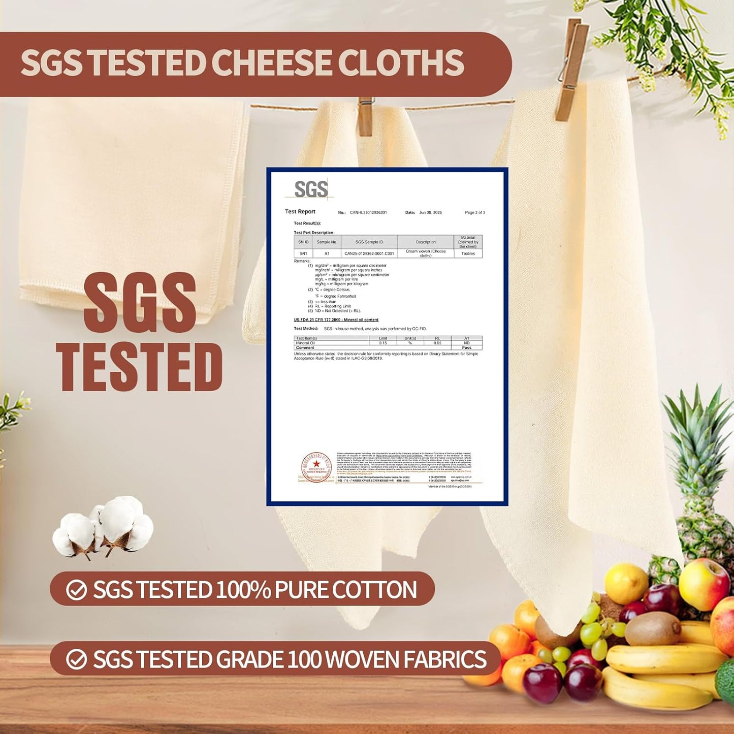 Skiennix 6Pcs Reusable Cheesecloth - Ultra-Dense 100% Unbleached Cotton Strainer, 20x20 Inch