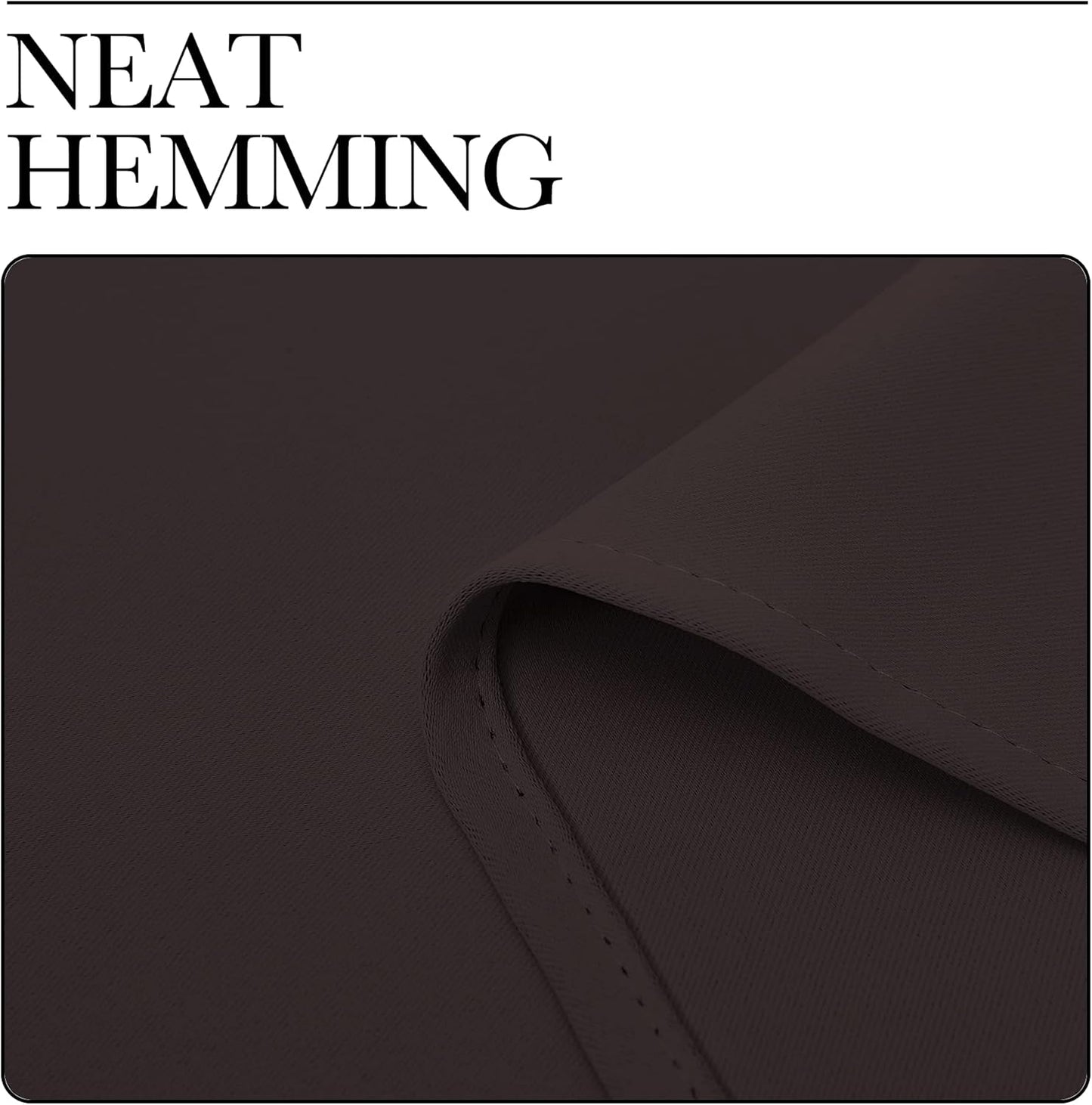 NICETOWN Blackout Curtain Panels - Energy-Saving Thermal Insulated Drapes | Grommet Design, 34" x 72", Toffee Brown