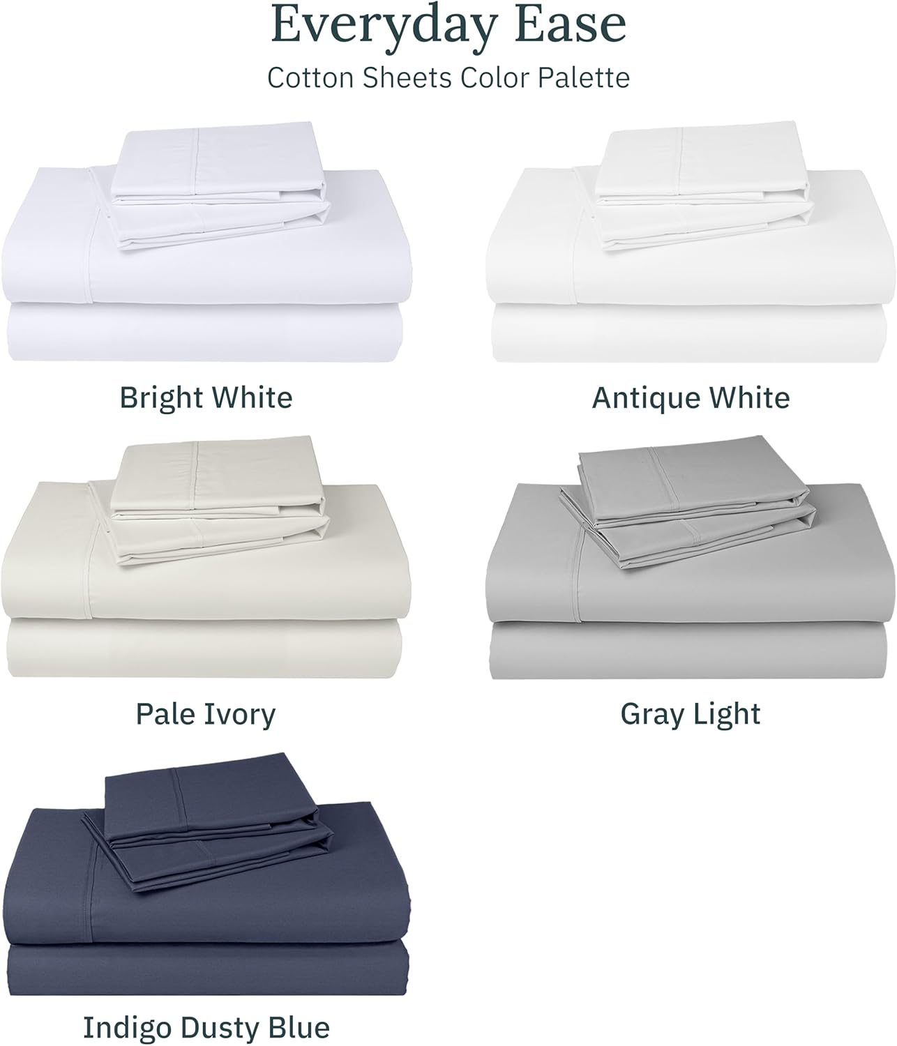 California Design Den Split King Sheet Sets - Soft 100% Cotton Sateen - Extra Soft & Cooling - Bright White (2-Pack)